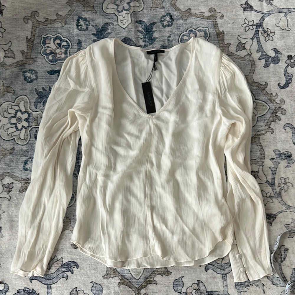 BobiBLACK// cream blouse, size M